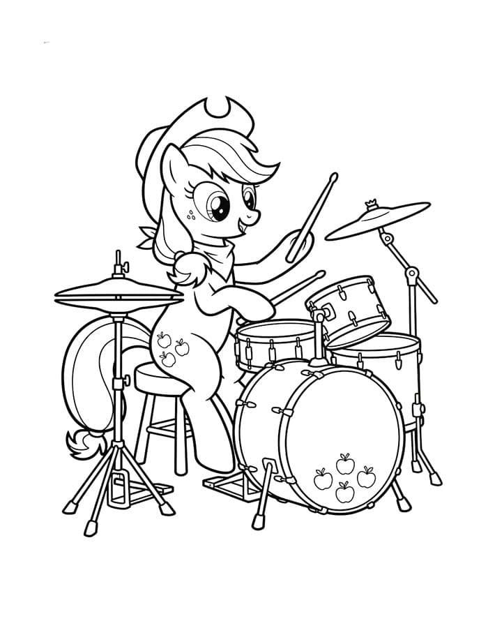 Applejack yazdırılabilir Boyama Sayfası