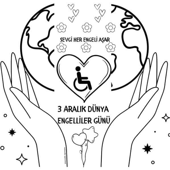 Aralık ayı ücretsiz Çizimi Boyama Sayfası