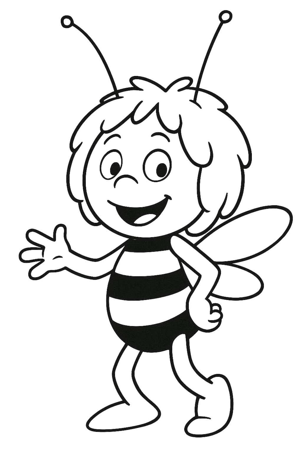 Arı Maya Çizimi Boyama Sayfası