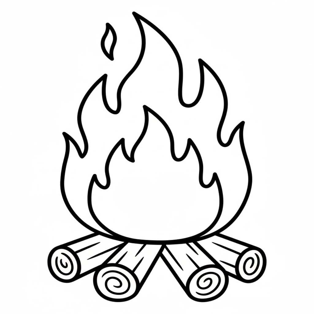 Ateş 2 Boyama Sayfası