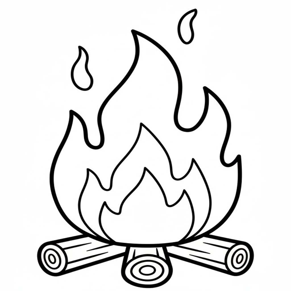Ateş 4 Boyama Sayfası