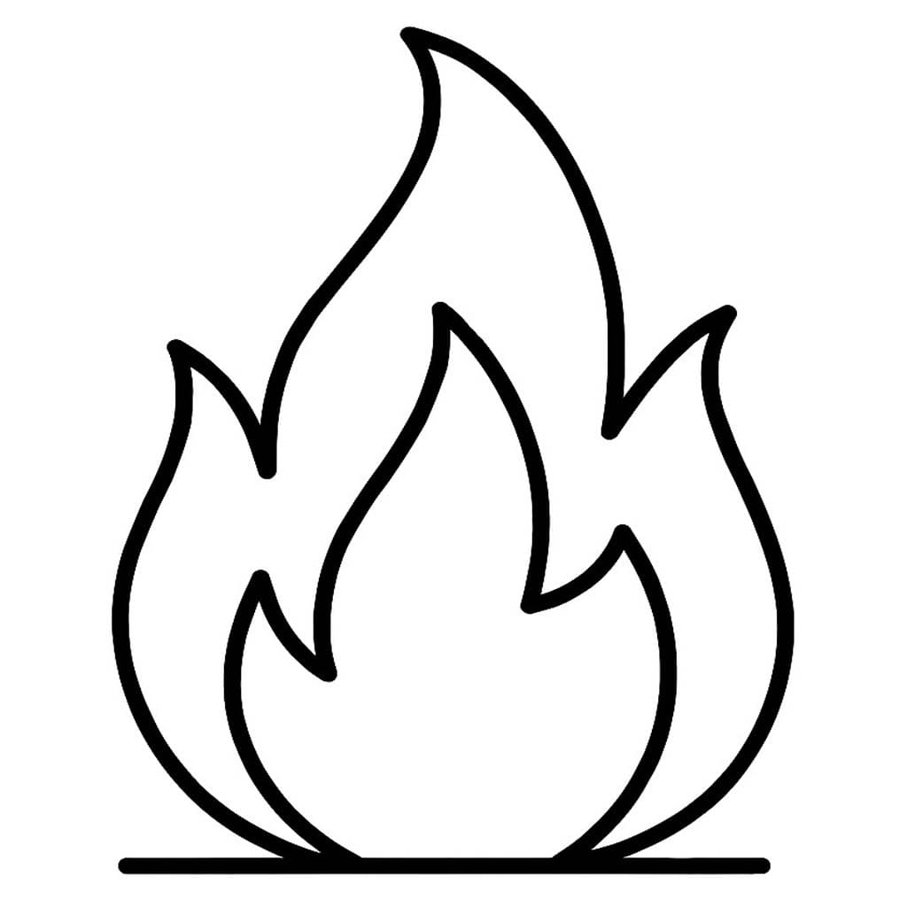 Ateş Yazdırılabilir Boyama Sayfası