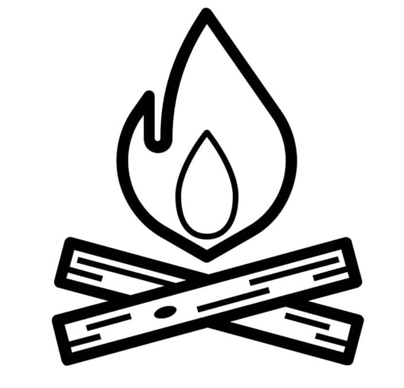 Ateş çocuklar için ücretsiz Boyama Sayfası