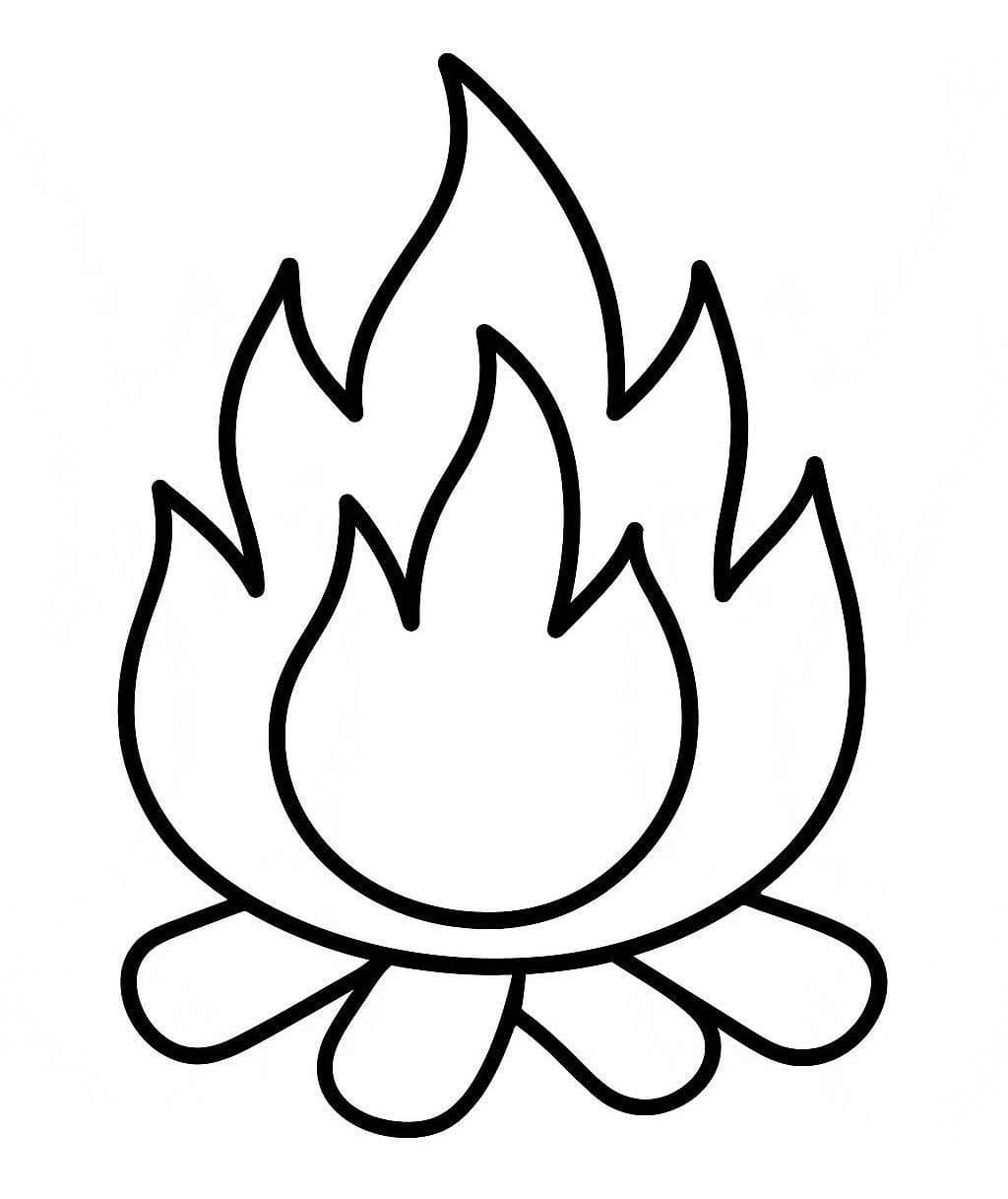 Ateş resim Boyama Sayfası