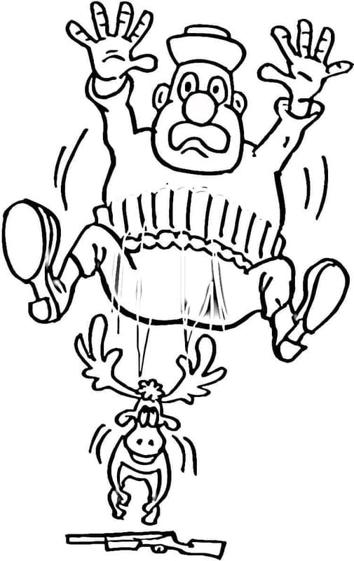 Avcılık Ücretsiz Yazdırılabilir Boyama Sayfası