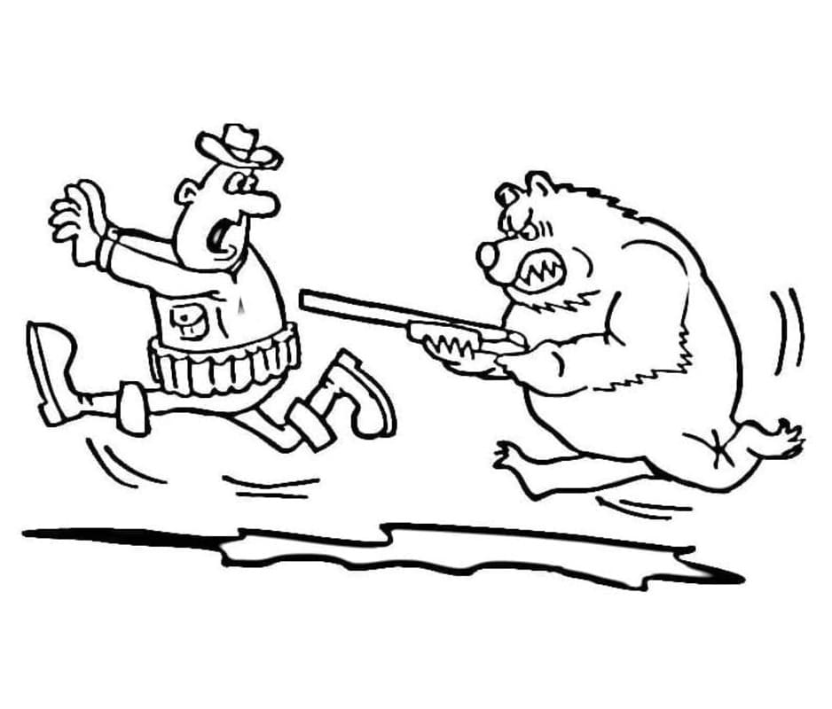 Avcılık Ücretsiz Boyama Sayfası