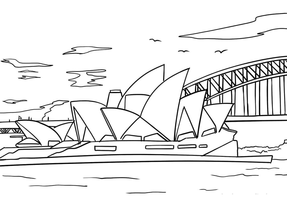 Avustralya çocuklar için yazdırılabilir Boyama Sayfası