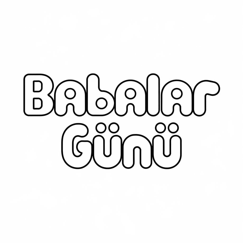 Babalar Günü resmi çiz Boyama Sayfası