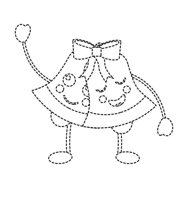 Bacaklardaki komik çanlar. Boyama Sayfası