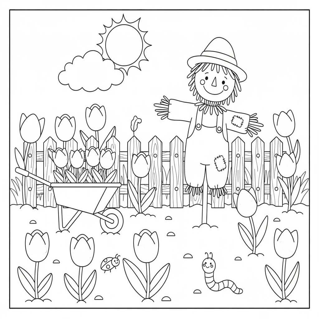 Bahçe 1 Boyama Sayfası