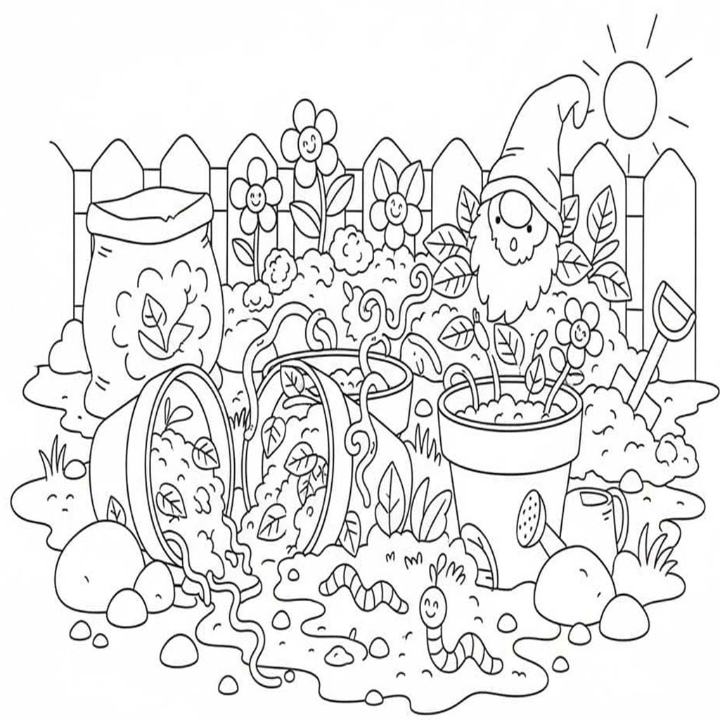 Bahçe 2 Boyama Sayfası