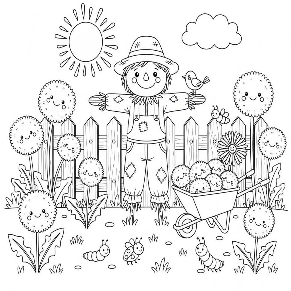 Bahçe 3 Boyama Sayfası