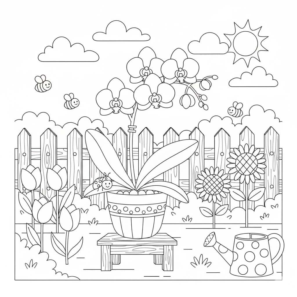 Bahçe 5 Boyama Sayfası