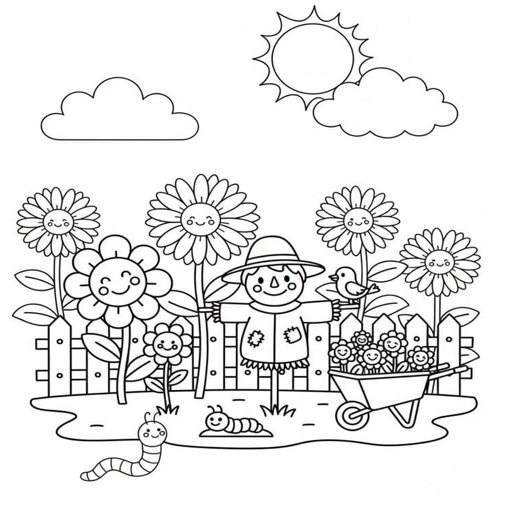 Bahçe 6 Boyama Sayfası