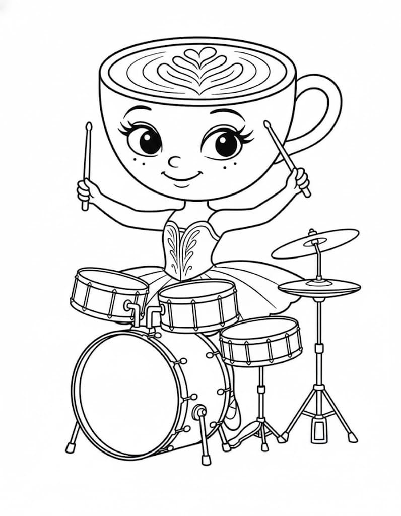 Ballerina Cappuccina Ücretsiz Yazdırılabilir Boyama Sayfası