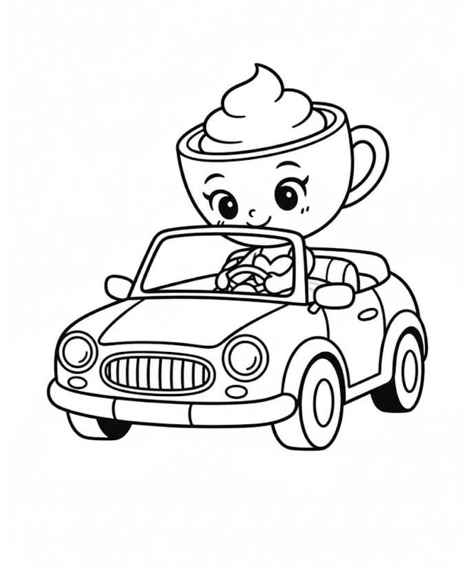 Ballerina Cappuccina çocuklar için Boyama Sayfası