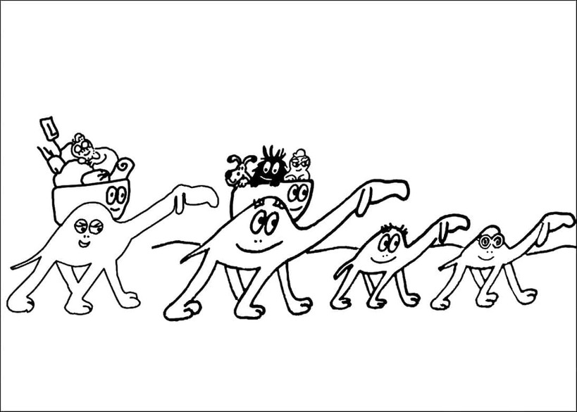 Barbapapa 3'i çiz Boyama Sayfası