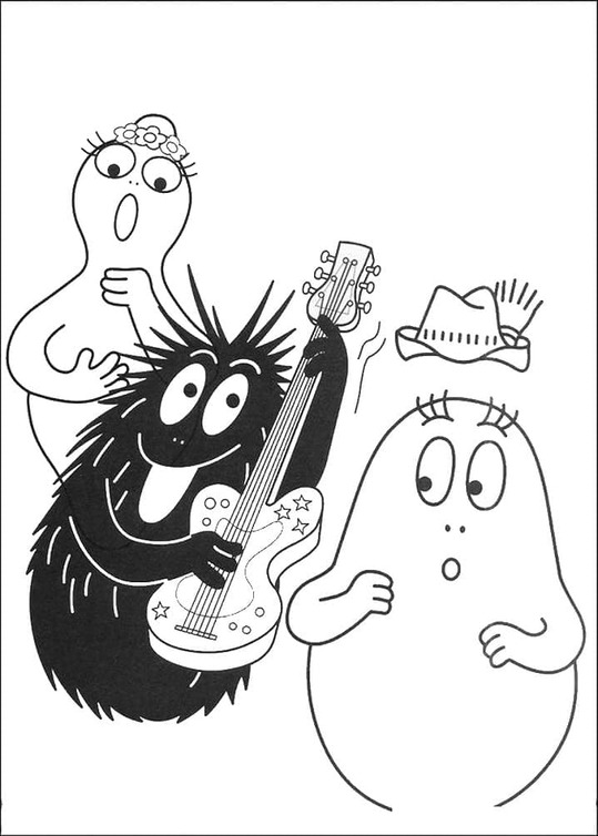 Barbapapa 7'i çiz Boyama Sayfası