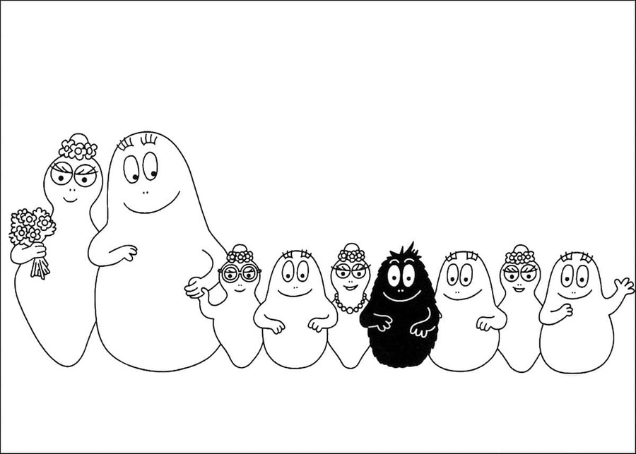 Barbapapa Karakterleri Boyama Sayfası