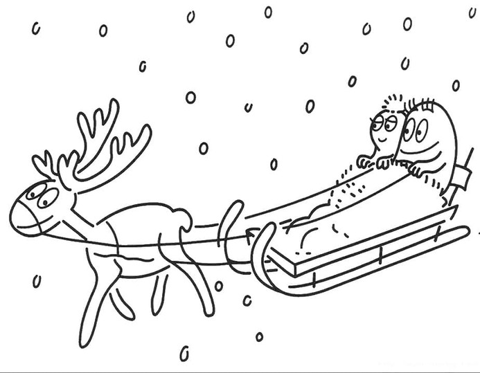 Barbapapa ve Barbamama Boyama Sayfası