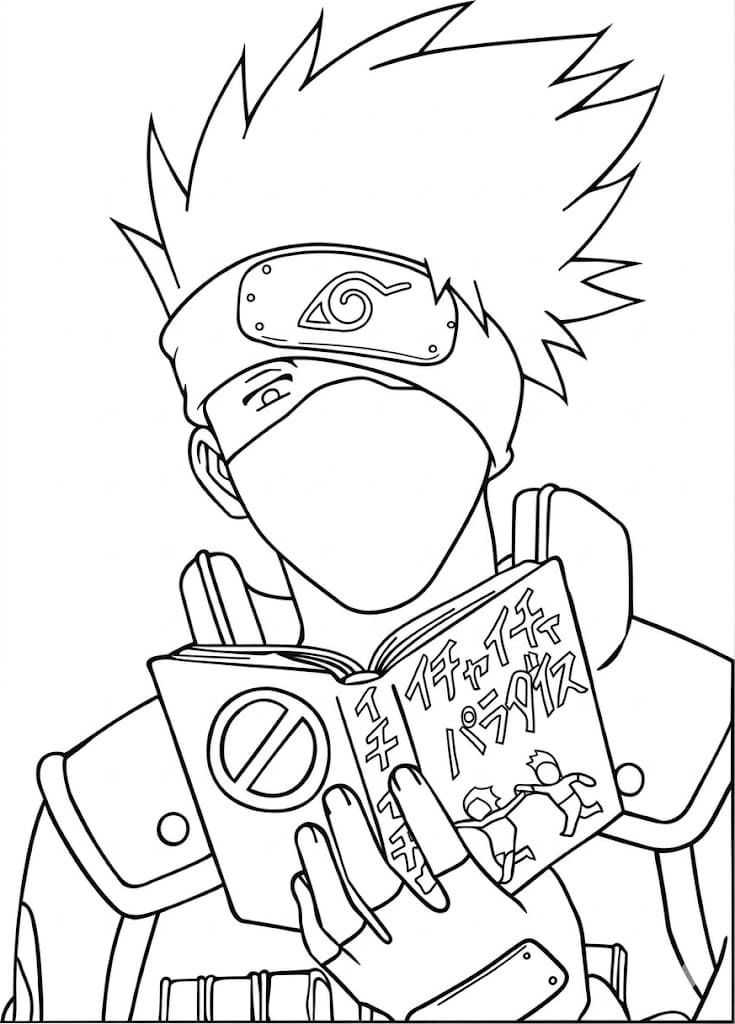 Basit Anime Oğlanları resim Boyama Sayfası