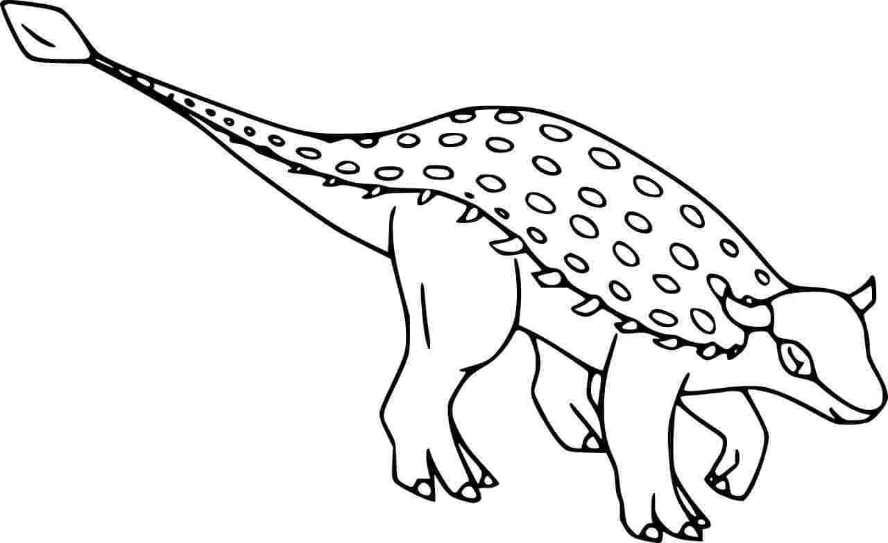 Basit Ankylosaurus resim Boyama Sayfası