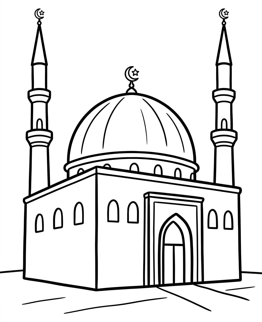 Basit Cami Boyama Sayfası