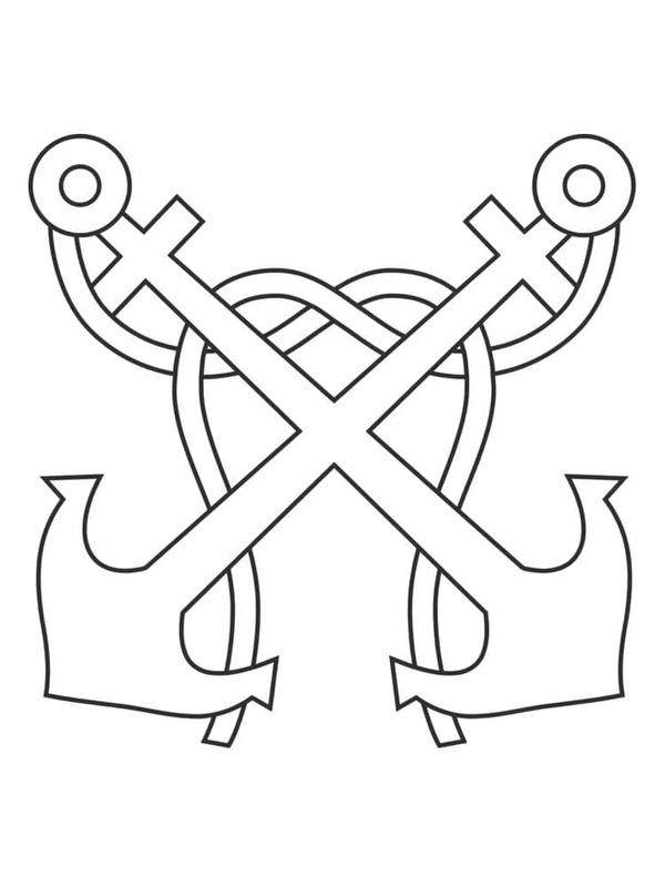 Basit Çapa resim Boyama Sayfası