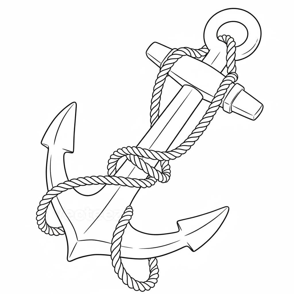 Basit Çapa Boyama Sayfası