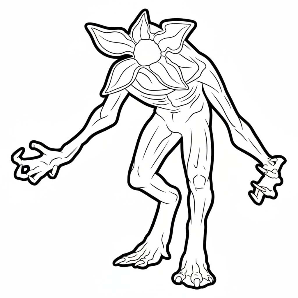 Basit Demogorgon Çizim Boyama Sayfası