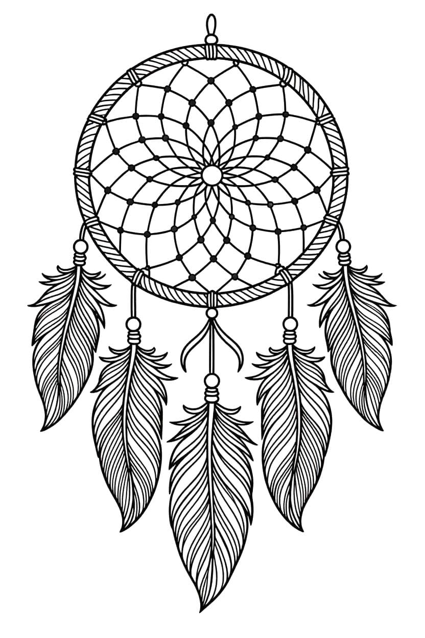 Basit Düş Kapanı Boyama Sayfası