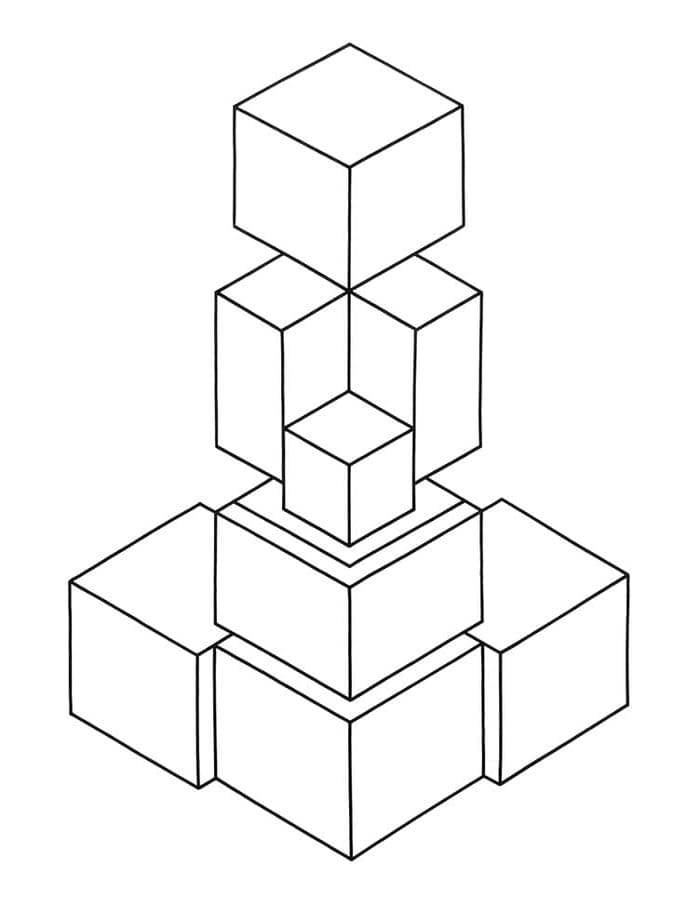 Basit Geometrik Çizim Boyama Sayfası