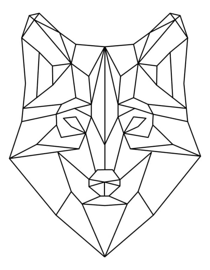 Basit Geometrik resim Boyama Sayfası