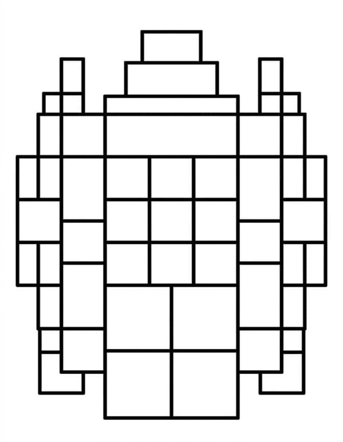 Basit Geometrik Boyama Sayfası