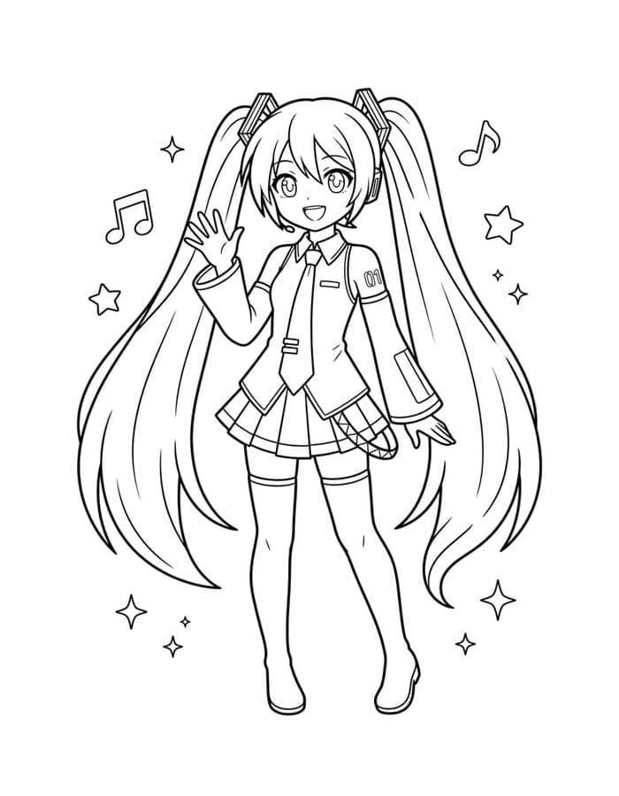 Basit Hatsune Miku Boyama Sayfası