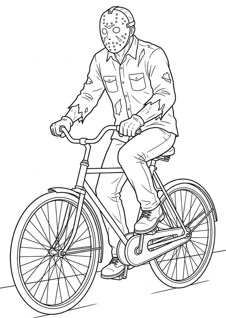 Basit Jason Voorhees Boyama Sayfası