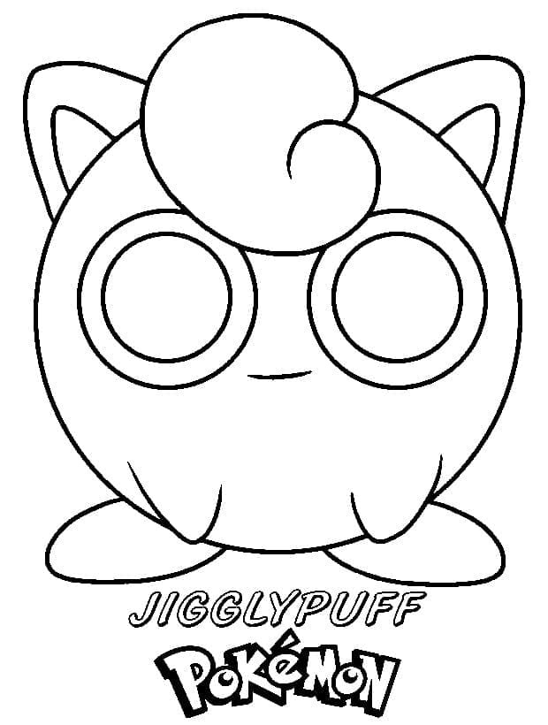 Basit Jigglypuff resim Boyama Sayfası