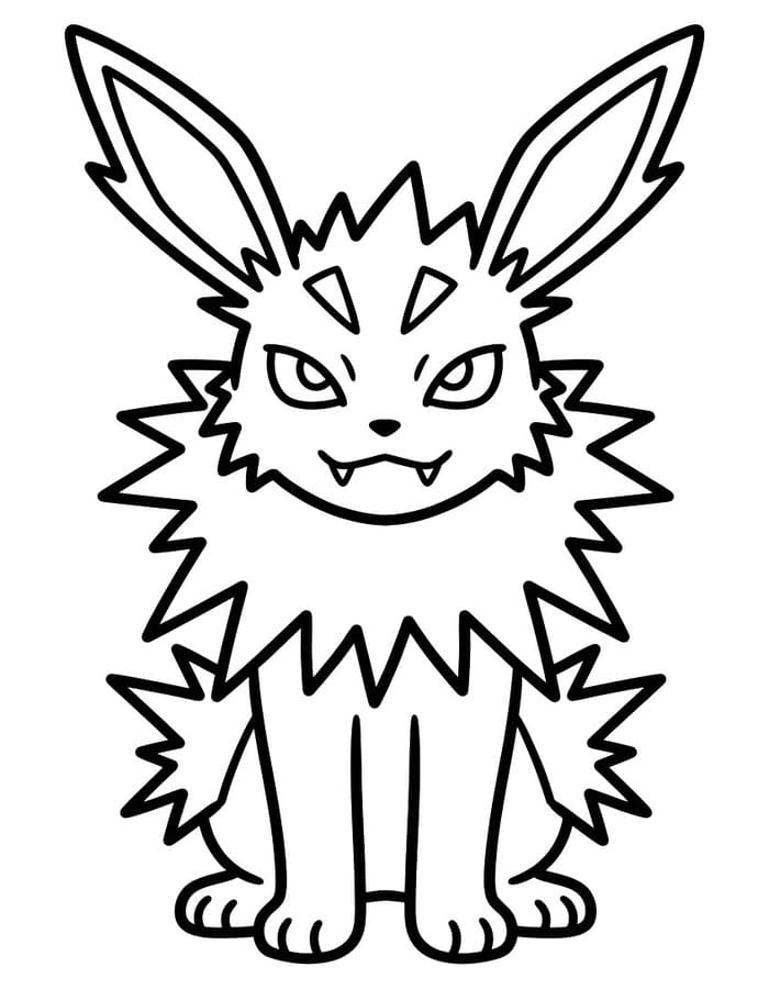 Basit Jolteon Çizim Boyama Sayfası