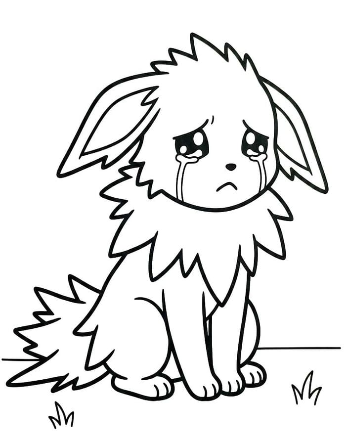 Basit Jolteon resim Boyama Sayfası