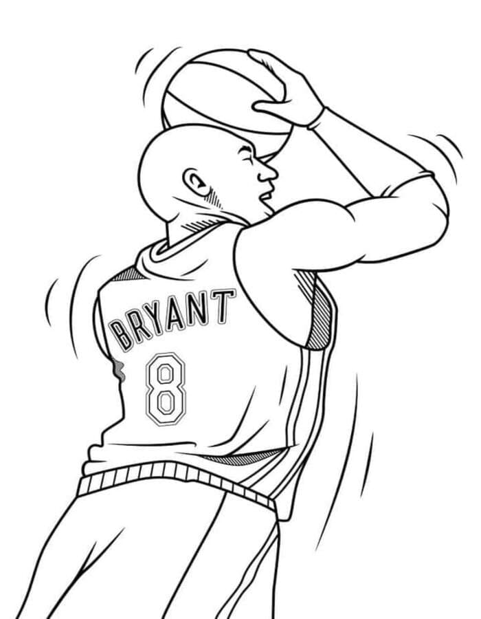 Basit Kobe Bryant Boyama Sayfası
