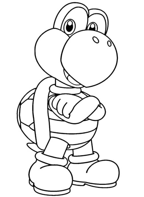 Basit Koopa Troopa Boyama Sayfası