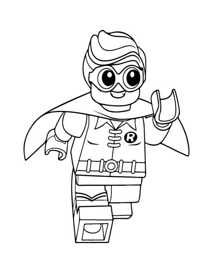 Basit Lego Avengers Çizim Boyama Sayfası