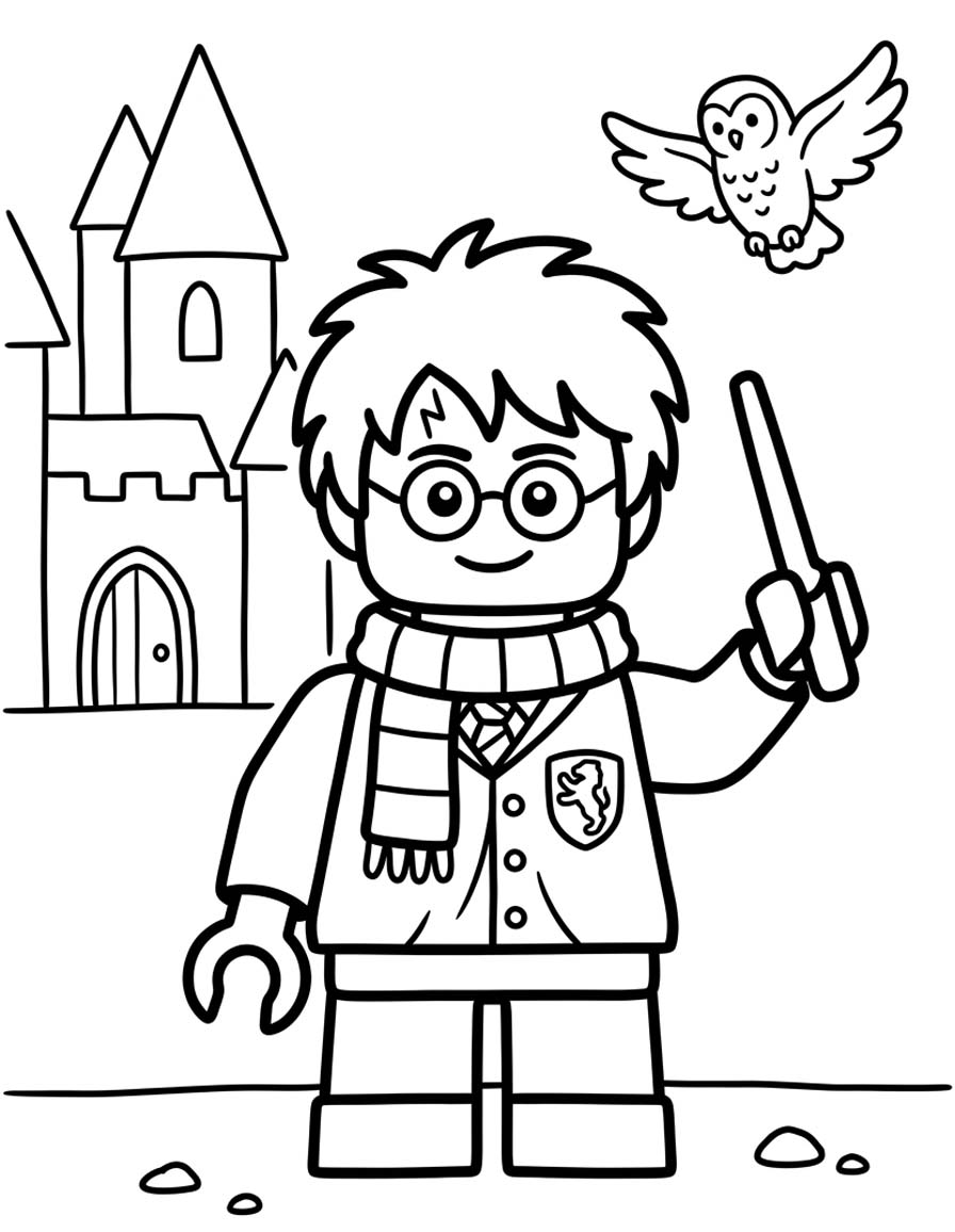 Basit Lego Harry Potter resim Boyama Sayfası