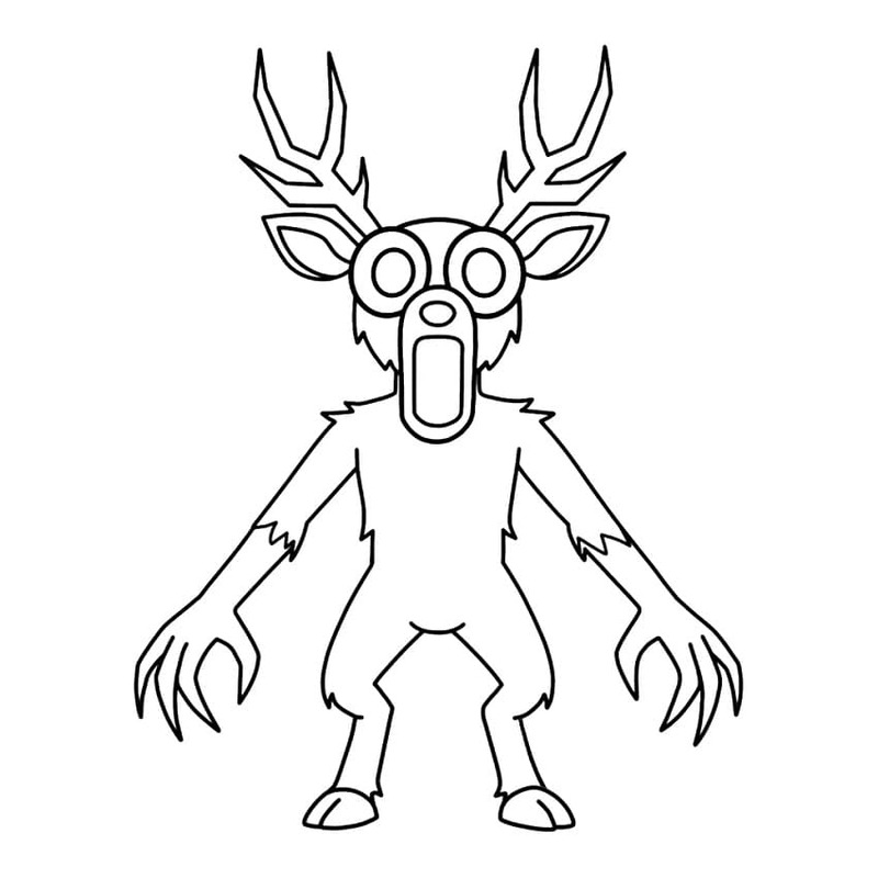 Basit Ormanda 99 gece resim Boyama Sayfası