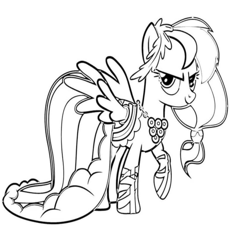 Basit Rainbow Dash Boyama Sayfası