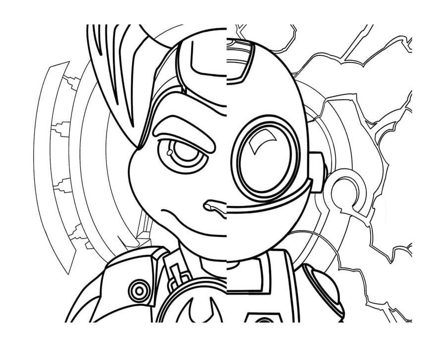 Basit Ratchet ve Clank Çizim Boyama Sayfası