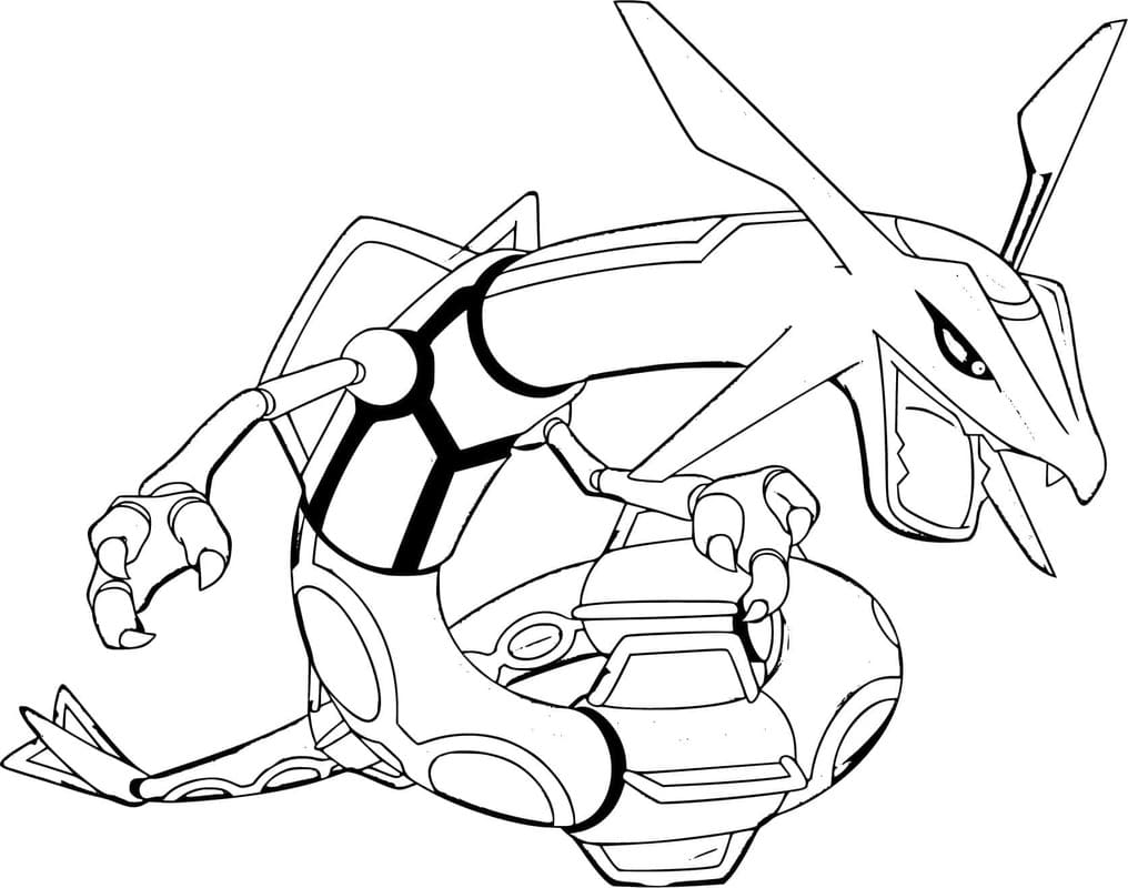 Basit Rayquaza Boyama Sayfası