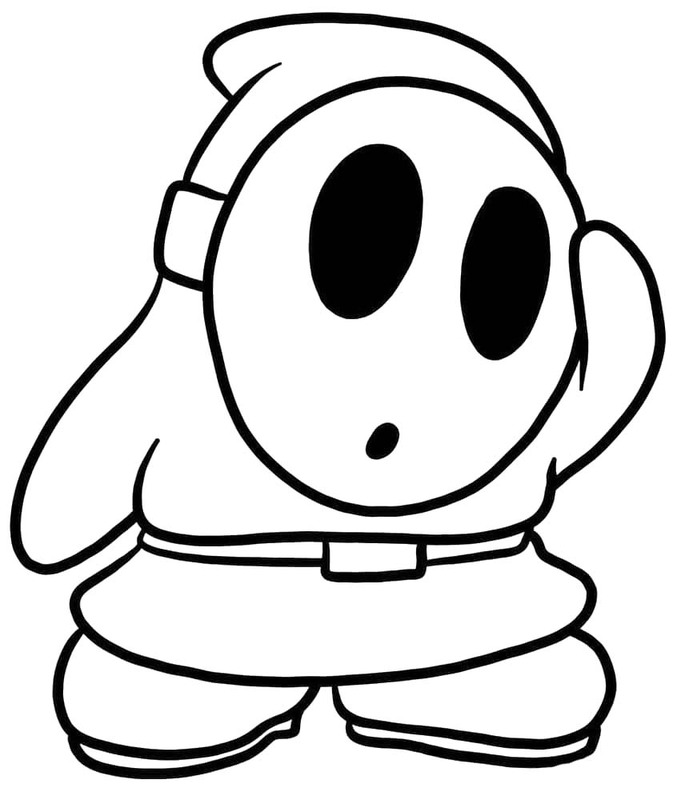 Basit Shy Guy Çizim Boyama Sayfası
