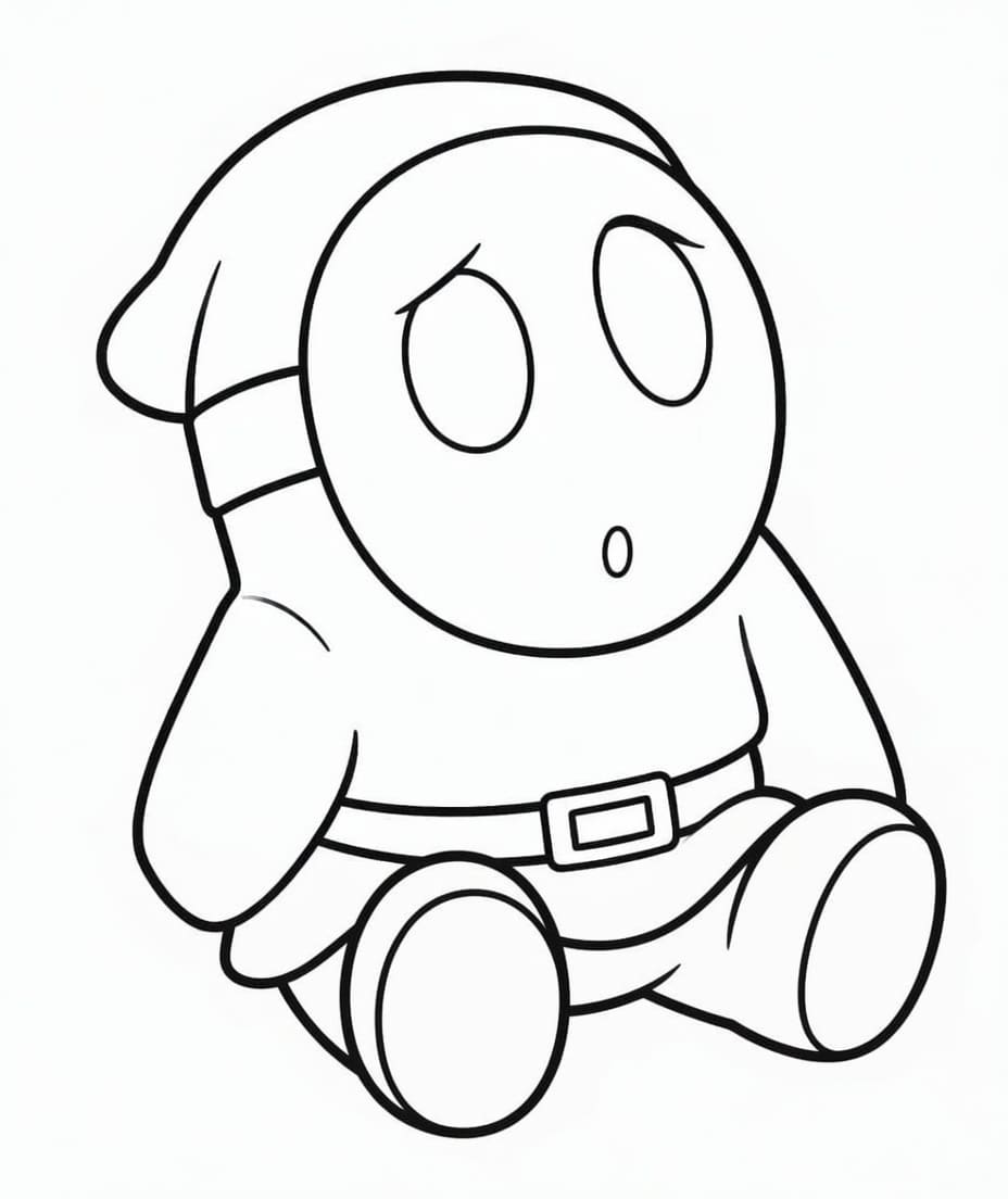 Basit Shy Guy resim Boyama Sayfası