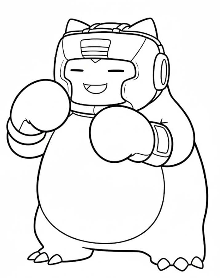 Basit Snorlax resim Boyama Sayfası